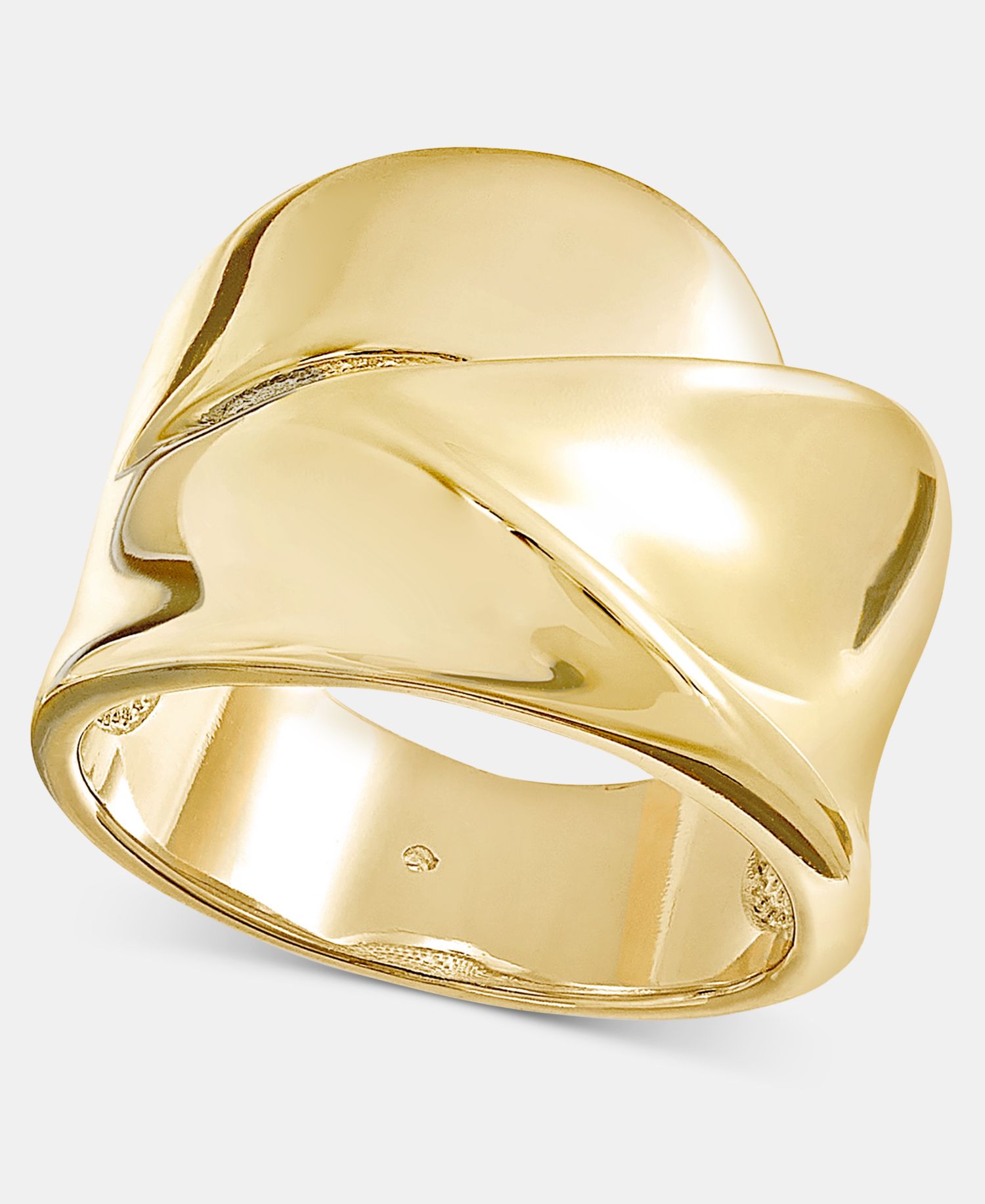 Silver-Tone Sculptural Molded Ring
