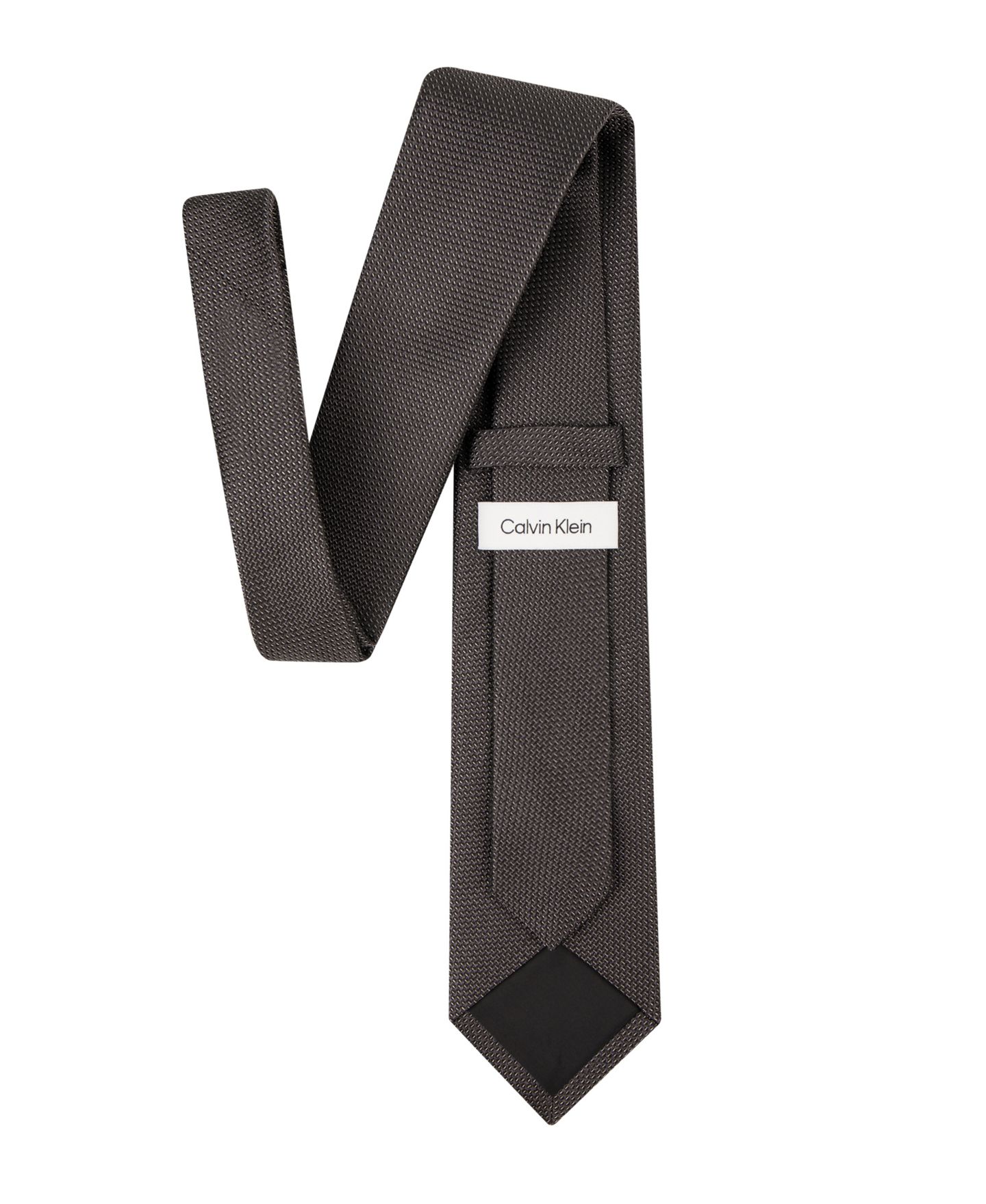 Мужские галстуки Calvin Klein Classic-Fit Donnelly Textured Solid Tie, цвет: Чёрный — фото 5