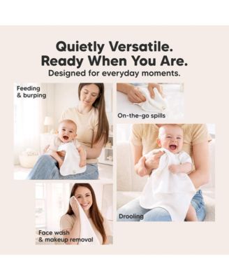 Kids 10-Pack Lyra Muslin Burp Cloths Boy, Girl, Soft Cotton Muslin Burping Cloths for Newborn 21"x10