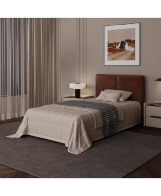 Upholstered Bed Frame with Headboard, Platform, Wooden Slats, No Box Spring, Noise-Free, Easy Assembly