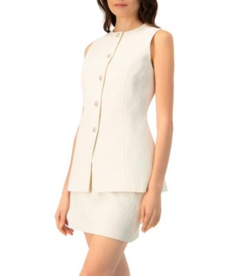 Women's Tailored Vest with Front Buttons