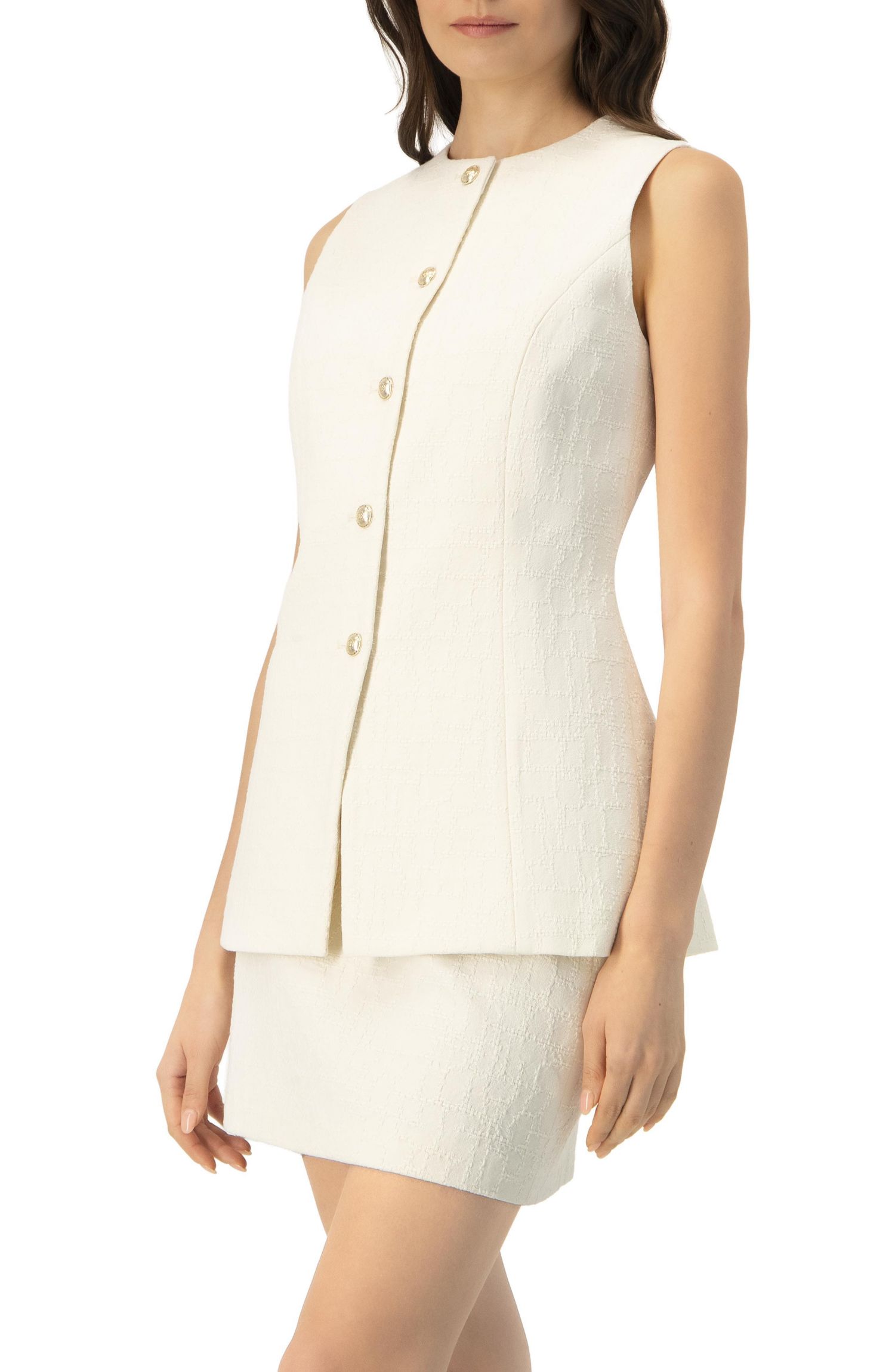 Women's Tailored Vest with Front Buttons