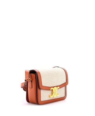 Teen Triomphe Shoulder Bag Canvas with Leather