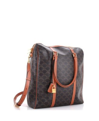 Vertical Boston Bag Triomphe Coated Canvas