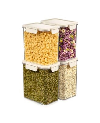 Airtight Food Storage Container – Clear Stackable Canister for Pantry, Rice, Pasta, Cereal and Snacks