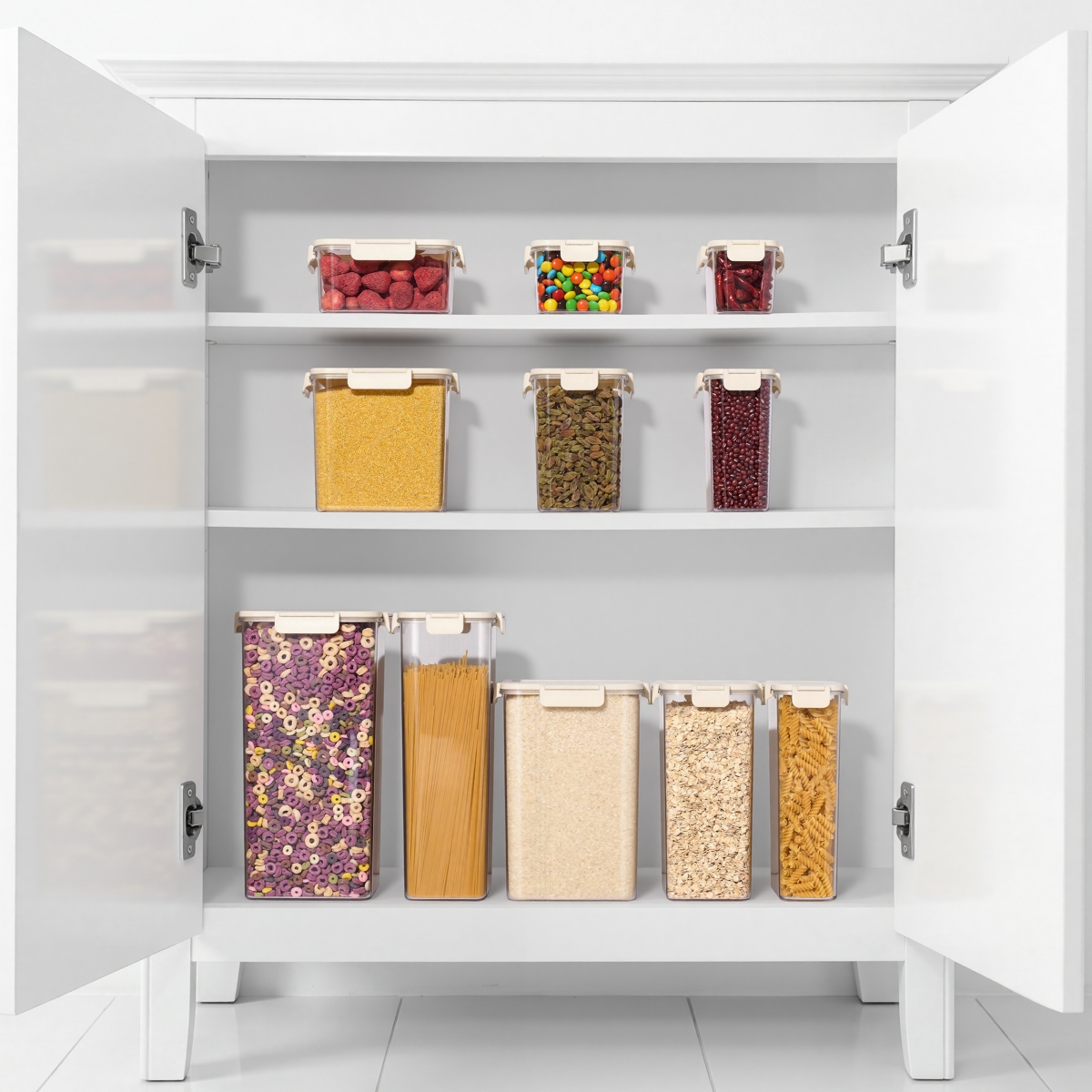 Sorbus Airtight Food Storage Container – Clear Stackable Canister for Pantry, Rice, Pasta