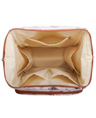 Wide Open Frame Diaper Bag Backpack with Insulated Bottle Pockets