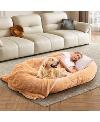 68'' x 46'' x 10'' Human Dog Bed Orthopedic Dog Bed w/ Soft Blanket