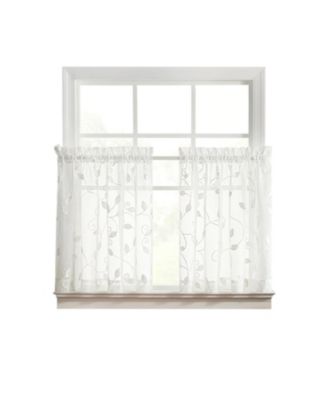 Chatham 100% Polyester Embroidered Sheer Rod Pocket Tiers 70" x 24"