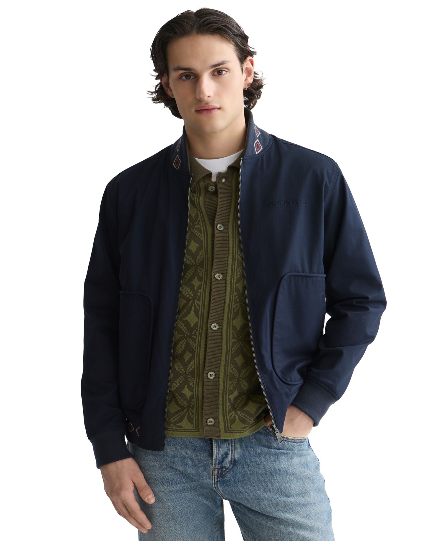 Men's Regular Fit Reversible Printed Cotton Jacket