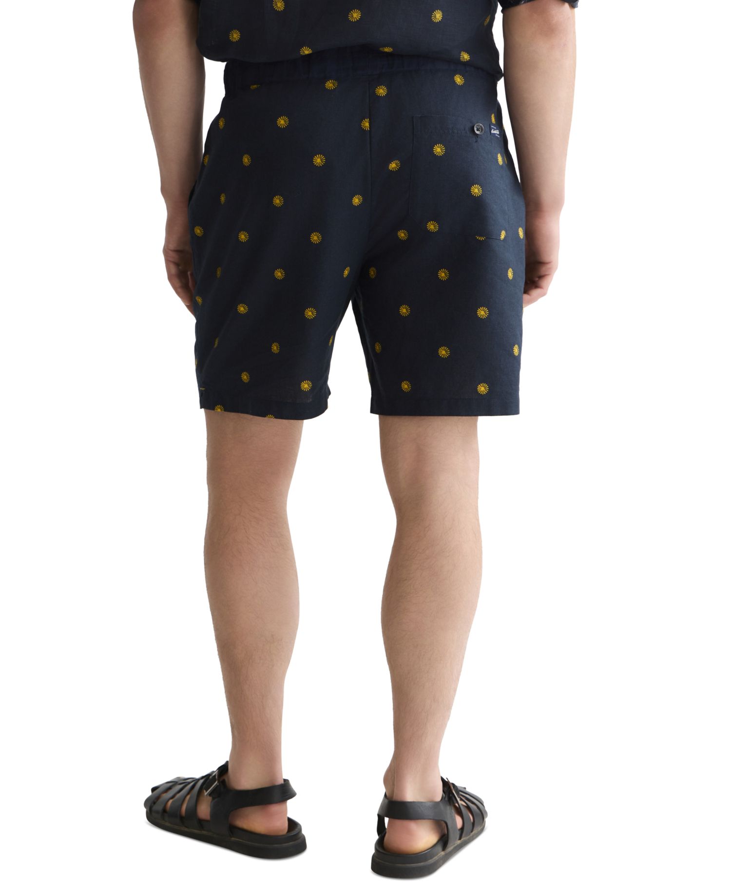 Men's Linen Blend Printed Shorts