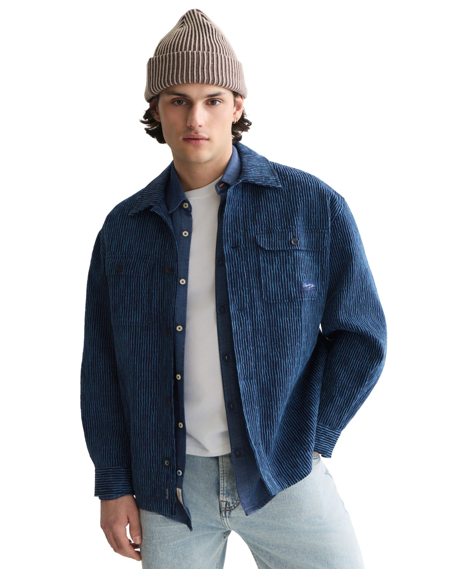Men's Jacquard Stripe Overshirt