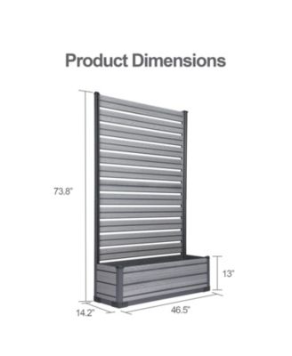 Patio Privacy Screen with Planter Box for Climbing Plants, Freestanding or Wall Mounted Flower Bed with Privacy Panels