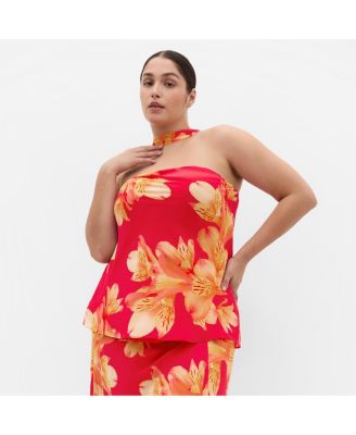 Women's Soiree Print Frill Detail Top