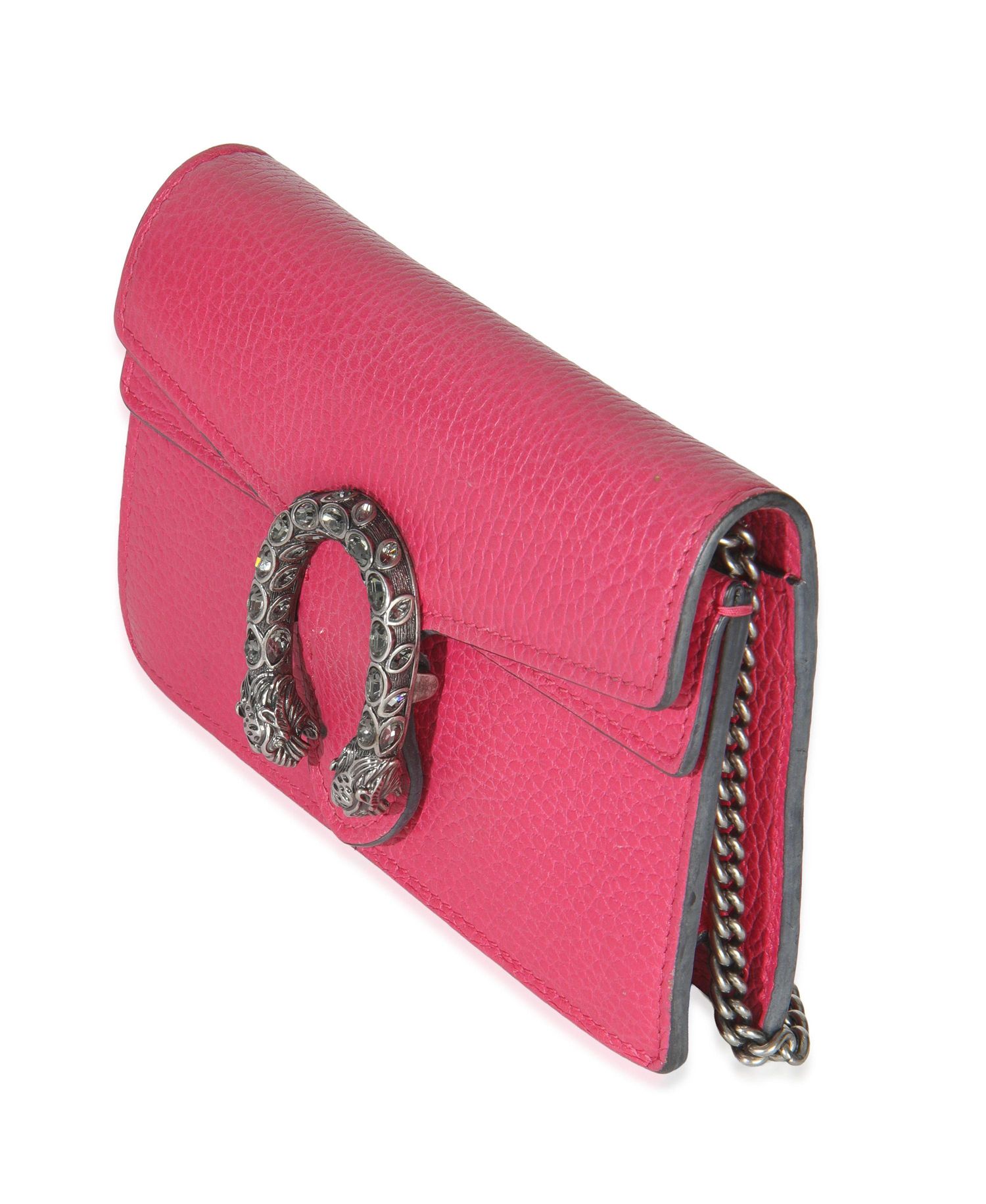 Pink Dollar Calfskin Crystal Super Mini Dionysus Flap