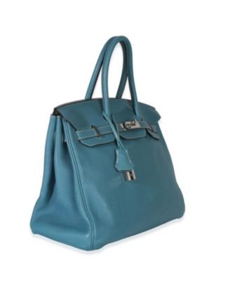 Bleu Jean Togo Birkin 35 PHW