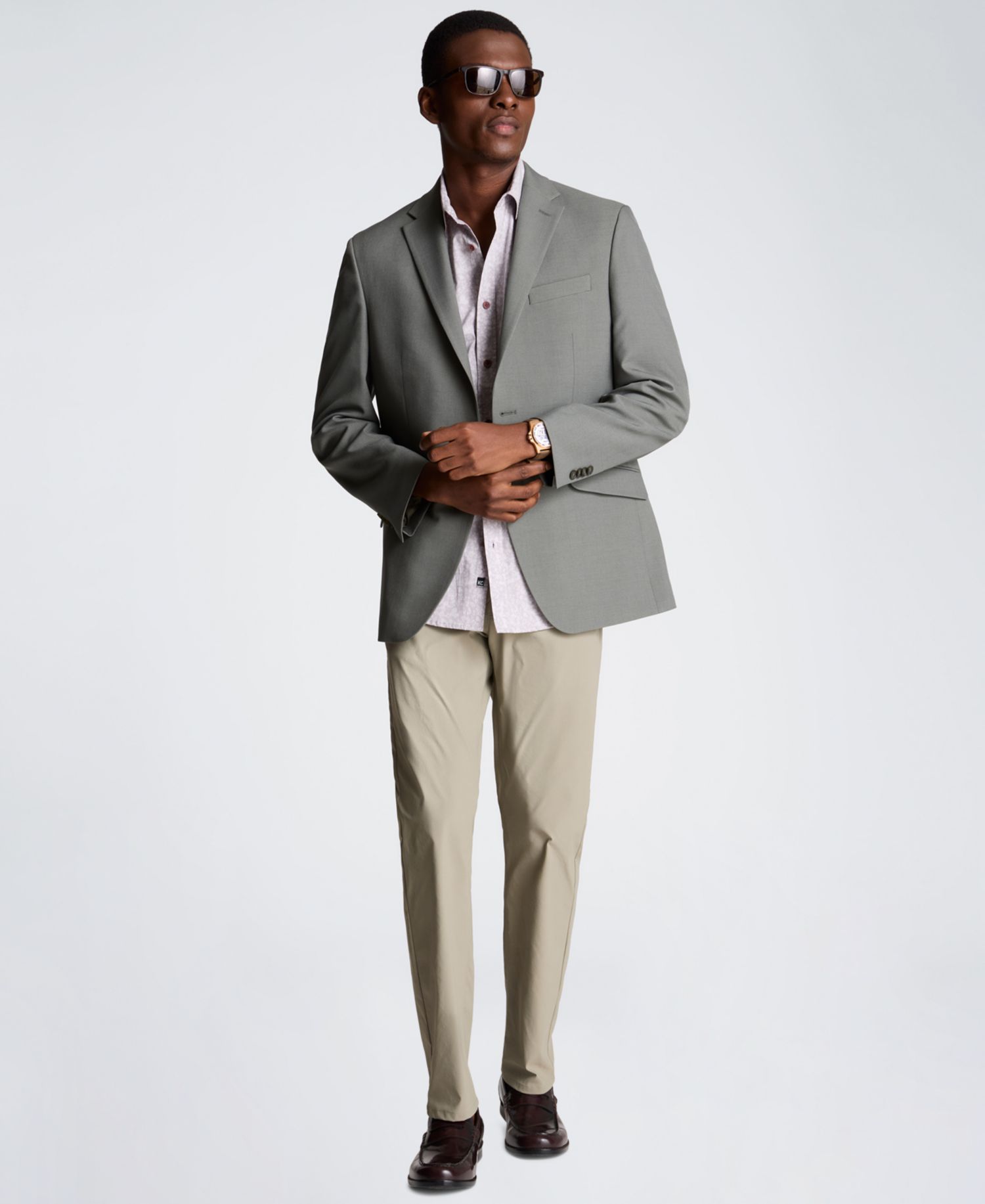 Men's Short-Sleeve Printed Slim-Fit Shirt