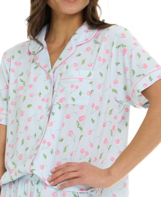 Women's Short-Sleeve Top and Pajama Pants, 2-Piece Set