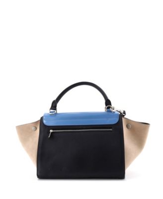 Small Trapeze Bag Leather with Patent