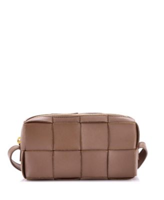 Mini Cassette Zip Phone Crossbody Bag Maxi Intrecciato Leather