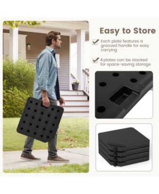 Patio Offset Umbrella Base with Easy-Fill Spouts