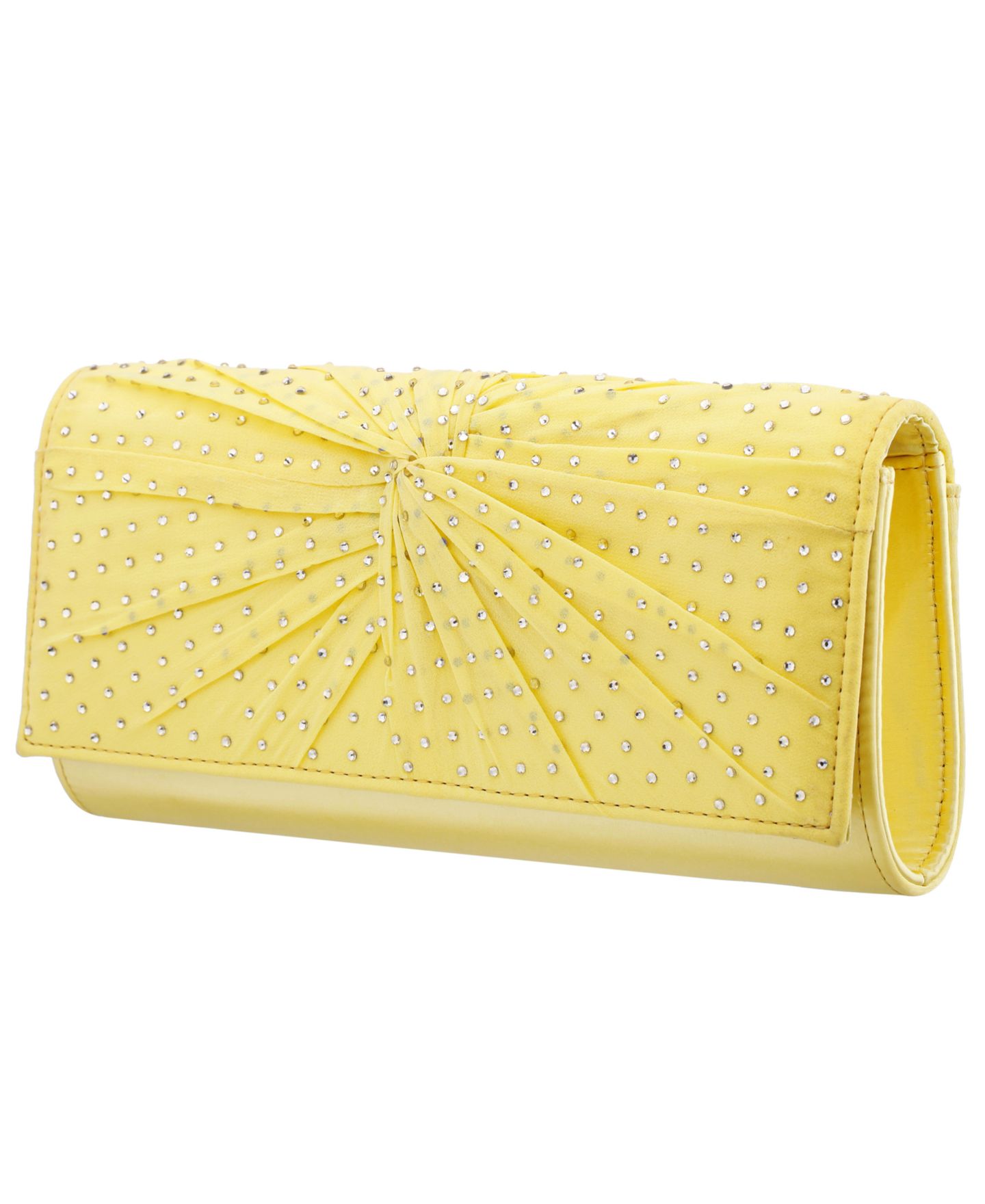 Женский клатч Nina Unique Chiffon Twist Crystal Small Clutch Handbag, цвет: Сливочный кремовый — фото 3