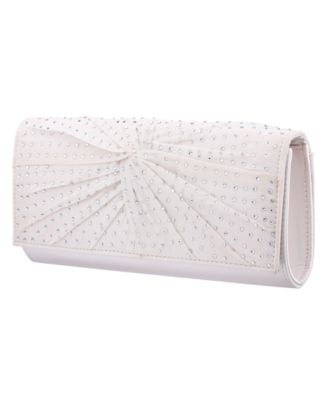 Unique Chiffon Twist Crystal Small Clutch Handbag