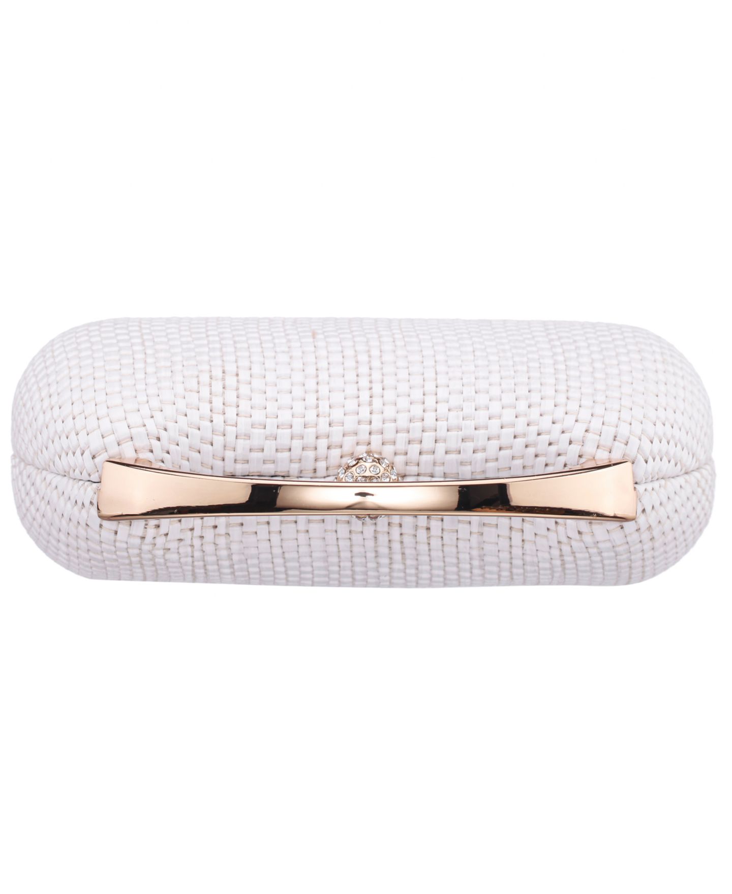 Женский клатч Nina Straw Minaudiere Mini Clutch Handbag, цвет: Белый — фото 5