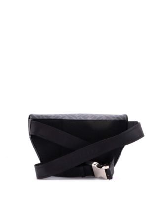 Zip Belt Bag Zucca Coated Canvas and Leather