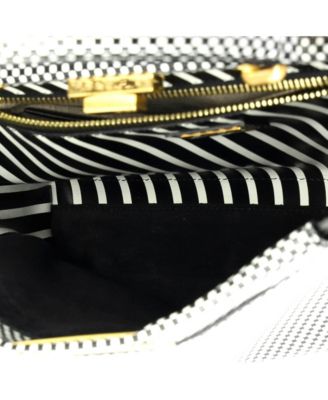Regular Peekaboo Bag Check Print Leather