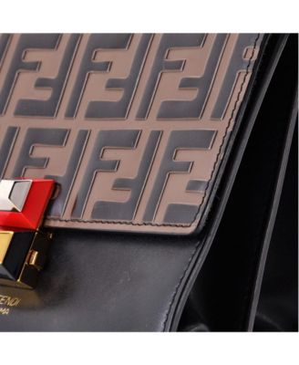 Small Kan I Bag Zucca Embossed Leather