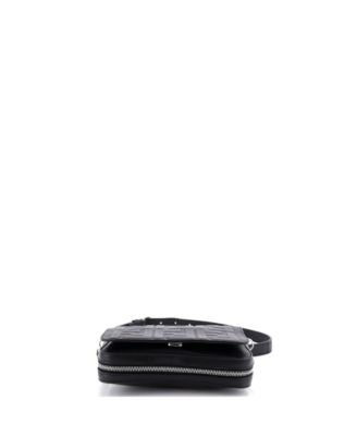 Expandable Flap Bag Zucca Embossed Leather