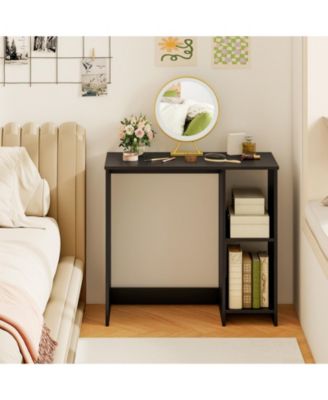 31.5 in Modern Home Office Desk with Storage Compartments