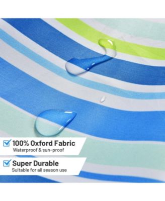 8FT Portable Beach Umbrella with Sand Anchor and Tilt Mechanism for Garden and Patio