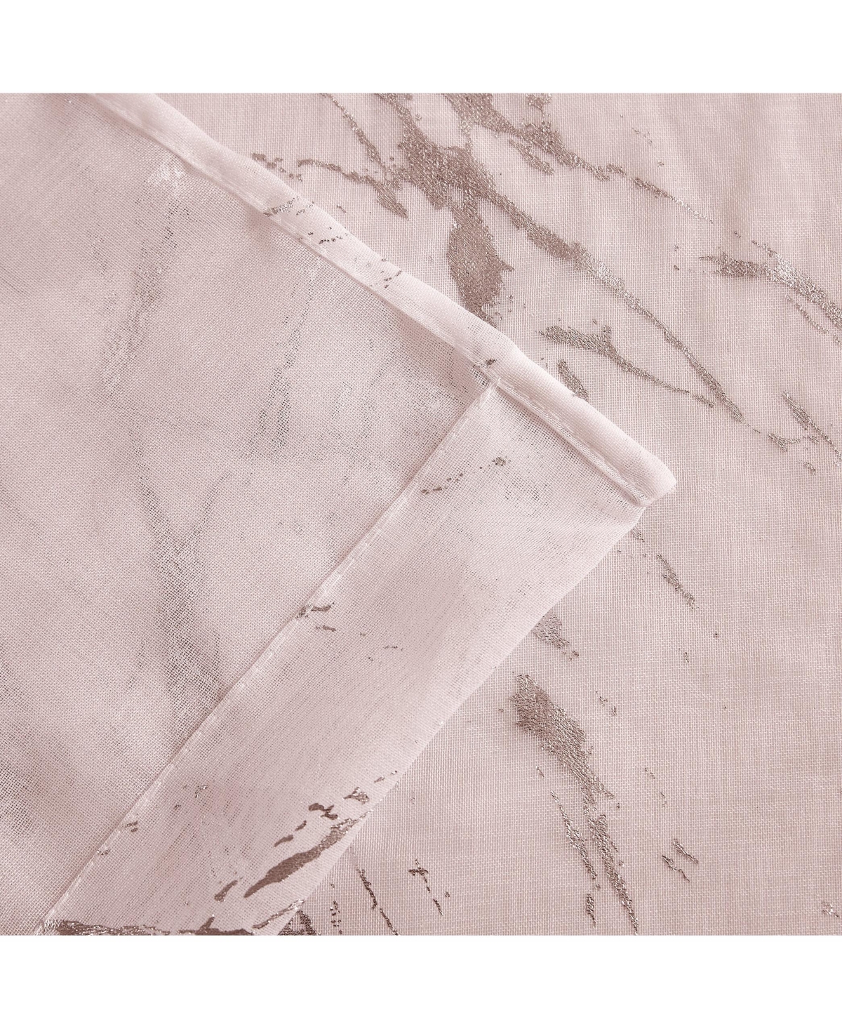 Dainty Home Chloe 2-Pack Linen Textured Metallic Light Filtering Grommet Curtain Panel Pair 38" x 84"