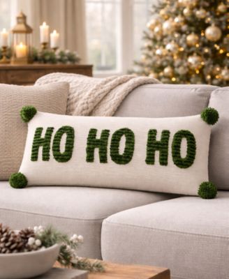 HoHoHo Christmas Decorative Pillow, 14" x 32"