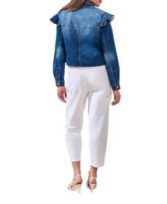 Women's Fashion Crop Denim Jacket