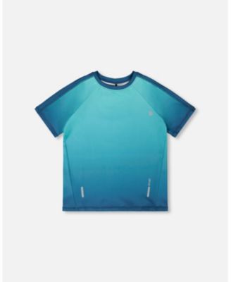 Boys Short Sleeve Athletic Top in Polyester
