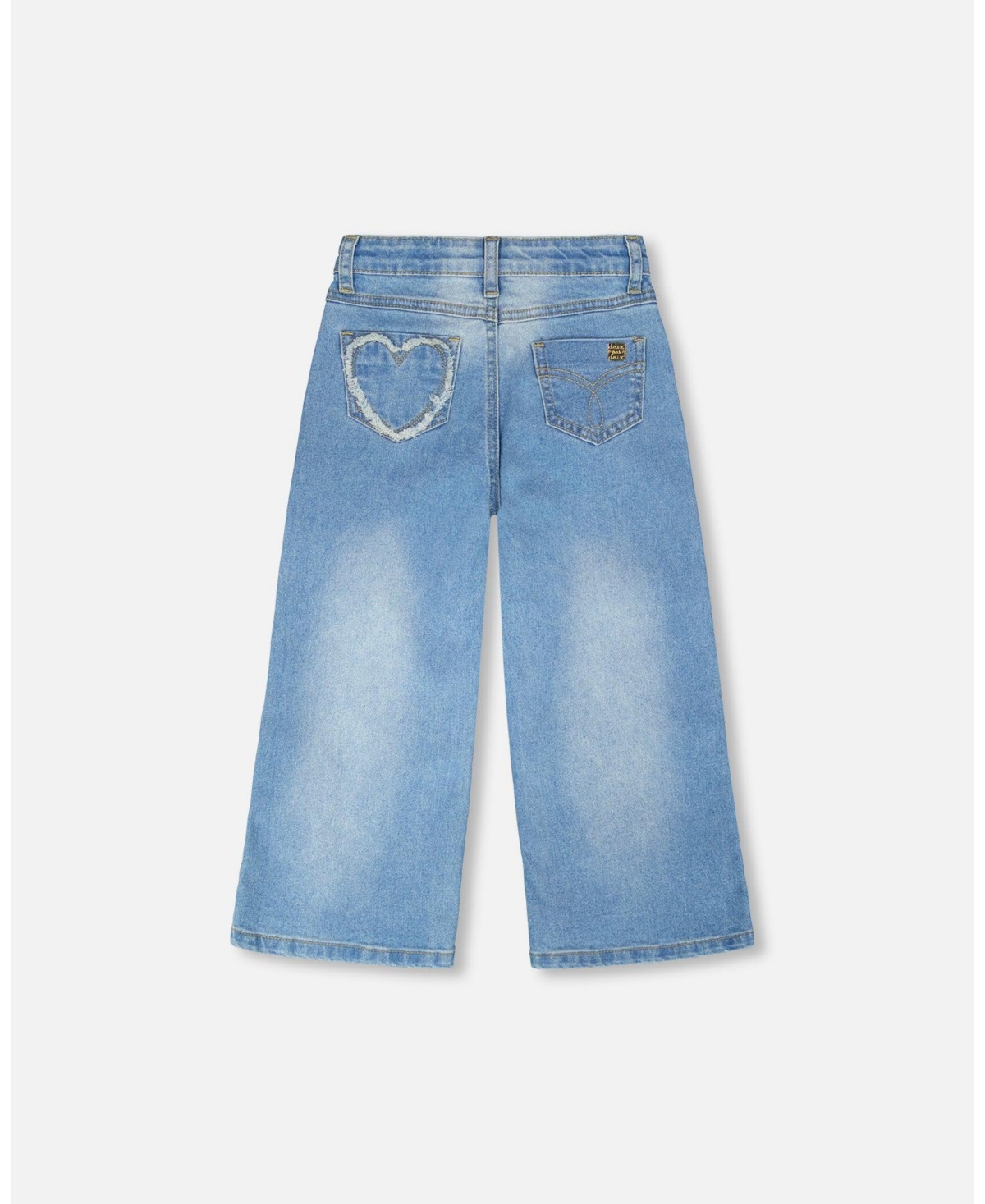 Deux par Deux Little Girls Little/Big Wide Leg Denim Jeans