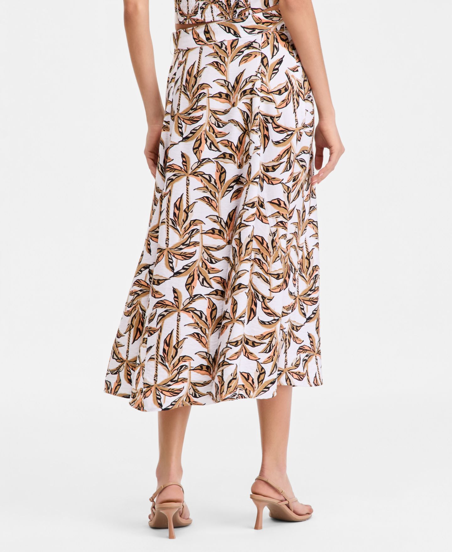 Женская юбка I.N.C. International Concepts Printed Tie-Waist Midi, цвет: Пальмовый — фото 2