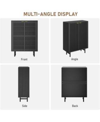 Slim 44" Tall 6-Tier Shoe Cabinet – Modern Entryway Organizer with Adjustable Shelves, Sturdy Doors, Freestanding Storage for Hallway