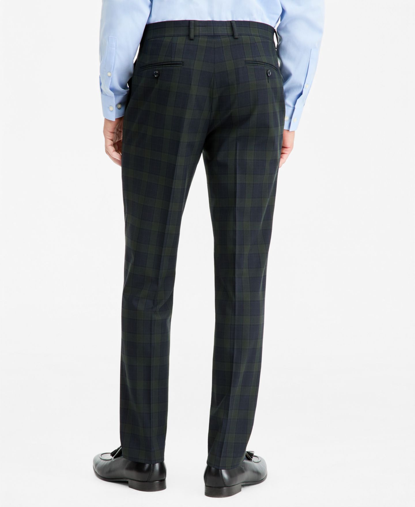 Мужские брюки Bar III Slim-Fit Green Tartan Suit Separates, цвет: Зелёный — фото 4