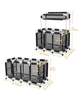 2PCS Pool Float Storage Bins Basket for Toys Raft Noodles Rolling Cart Organizer