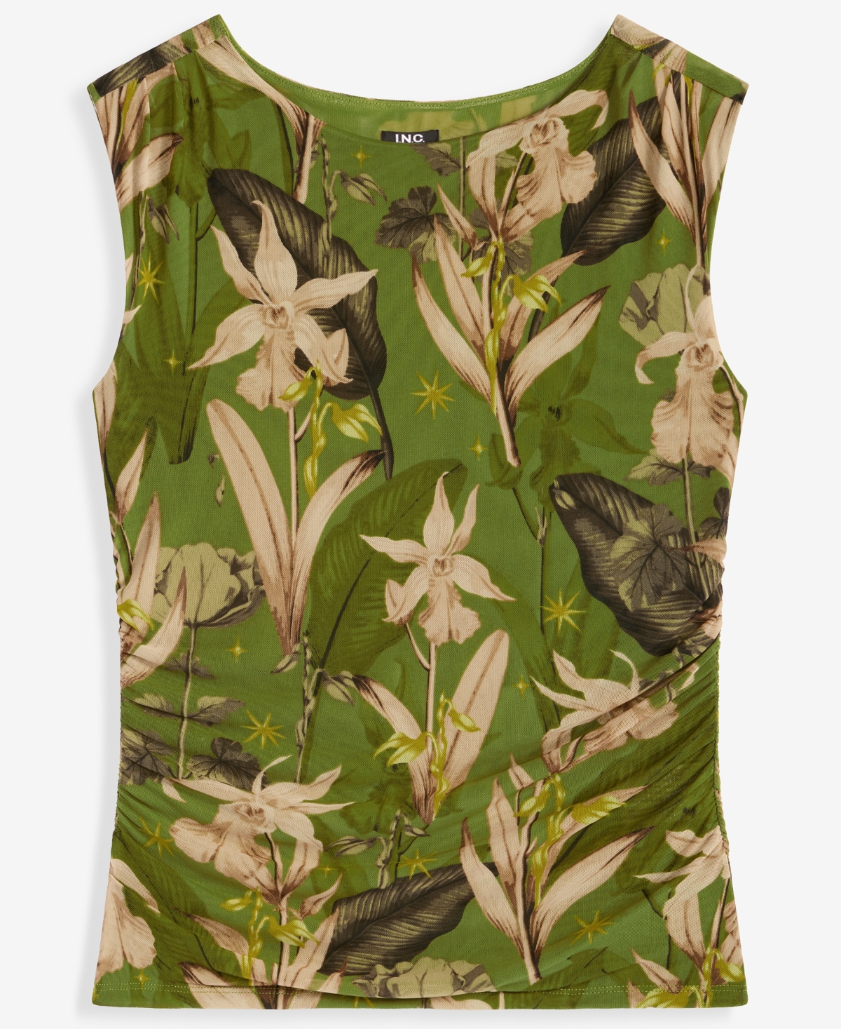 I.n.c. International Concepts Women's Printed Mesh Sleeveless Top