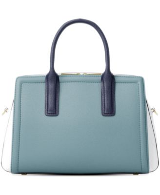 Michael Kors Laila Medium Color-Block Leather Satchel Handbag