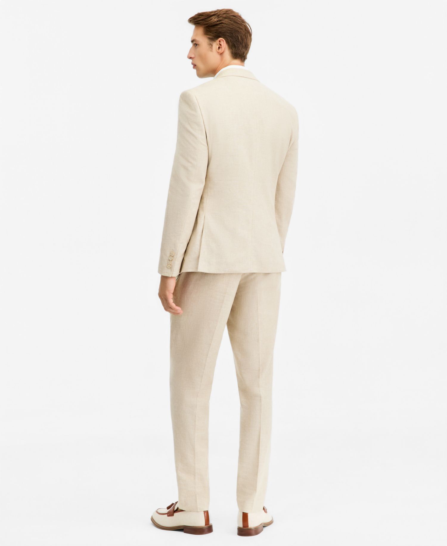 Men's Slim-Fit Linen-Blend Suit Separates