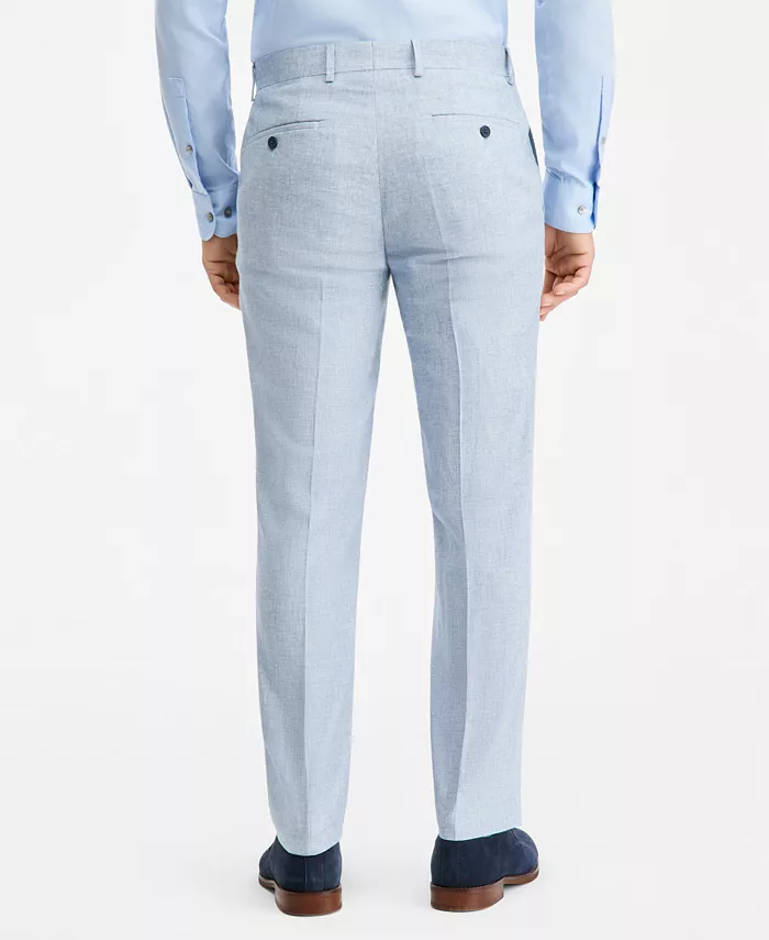 Men's Slim-Fit Linen-Blend Suit Separates Pants - thumbnail 3