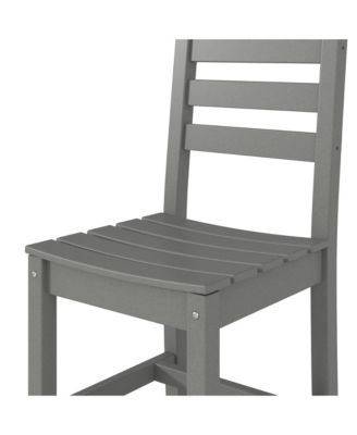 Set of 2 Outdoor Dining Chair without Armrests, For All Weather Conditions