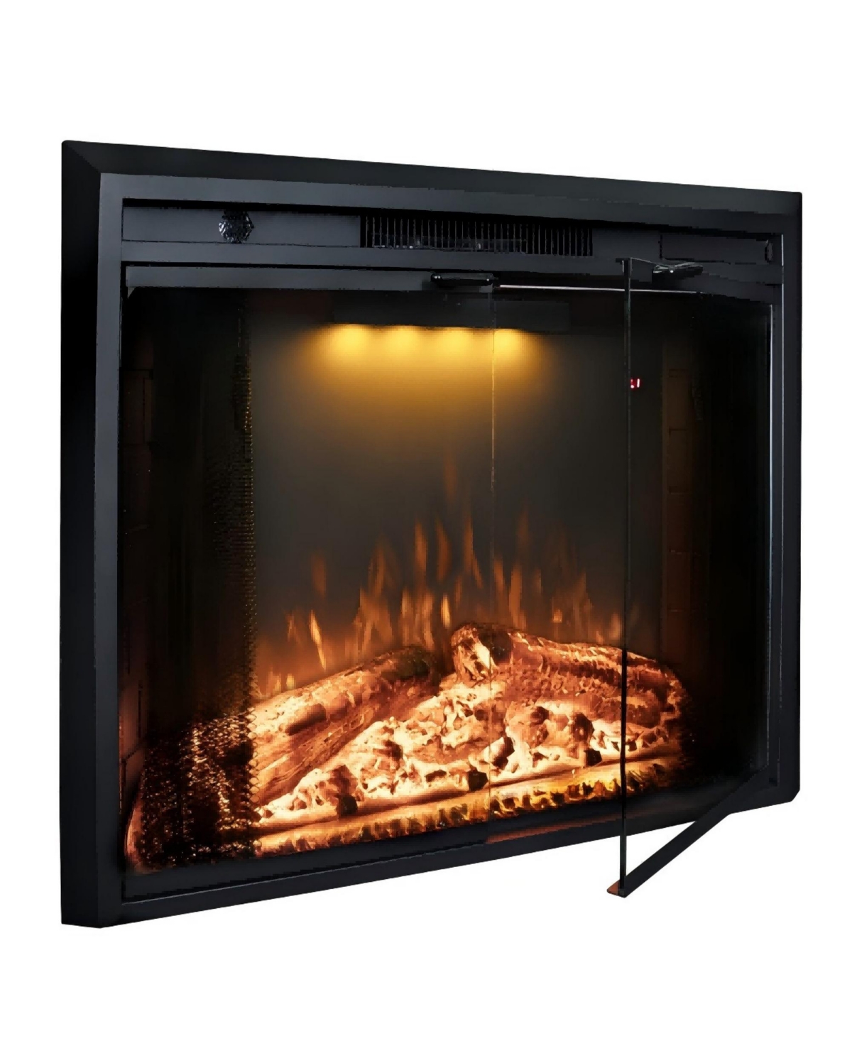 Mondawe 30" Recessed-in Realistic Flame Electric Fireplace with Adjustable Heat, Timer
