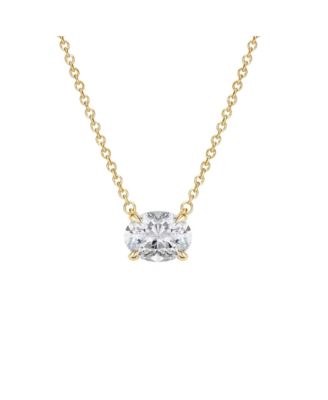 Elena Moissanite Solitaire Vermeil Necklace